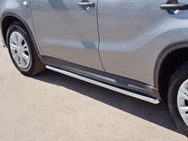 Пороги труба D42 (вариант 1) для Suzuki Vitara 2015-