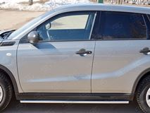 Пороги труба D42 (вариант 1) для Suzuki Vitara 2015-