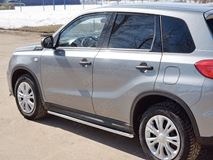 Пороги труба D42 (вариант 1) для Suzuki Vitara 2015-