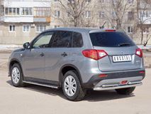 Защита заднего бампера D63 секции D42х2 прямая для Suzuki Vitara 2015-