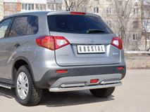Защита заднего бампера D63 секции D42х2 прямая для Suzuki Vitara 2015-