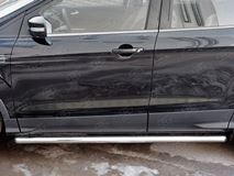 Пороги труба D63 (вариант 3) для Ford Kuga 2016-