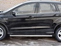 Пороги труба D63 (вариант 2) для Ford Kuga 2016-