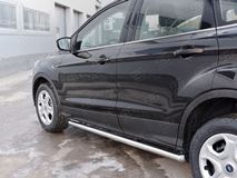 Пороги труба D63 (вариант 1) для Ford Kuga 2016-