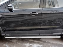 Пороги труба D63 (вариант 1) для Ford Kuga 2016-
