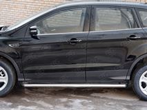 Пороги труба D63 (вариант 1) для Ford Kuga 2016-
