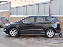 Пороги труба 120х60 овал с проступью для Ford Kuga 2016-