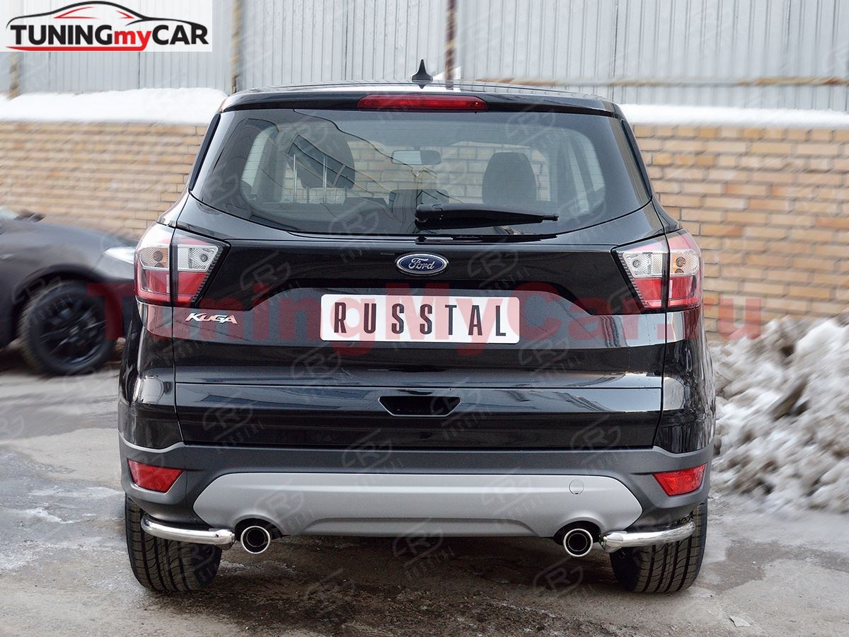 Защита заднего бампера уголки D42 дуга для Ford Kuga 2016-