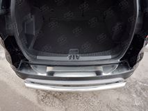 Накладка на задний бампер (лист нерж зеркальный) для Ford Kuga 2016-