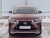 Защита переднего бампера D42 волна для Lexus NX 200 2014 (кроме F-Sport)