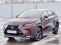 Защита переднего бампера D42 волна для Lexus NX 200 2014 (кроме F-Sport)