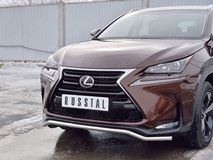 Защита переднего бампера D42 волна для Lexus NX 200 2014 (кроме F-Sport)