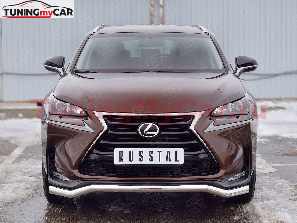 Защита переднего бампера D63 волна для Lexus NX 200 2014 (кроме F-Sport)