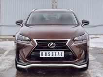 Защита переднего бампера D63 волна для Lexus NX 200 2014 (кроме F-Sport)