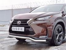 Защита переднего бампера D63 волна для Lexus NX 200 2014 (кроме F-Sport)