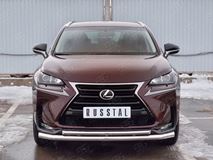 Защита переднего бампера D63 секции-D42 дуга для Lexus NX 200 2014 (кроме F-Sport)