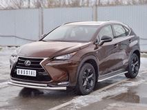 Защита переднего бампера D63 секции-D42 дуга для Lexus NX 200 2014 (кроме F-Sport)