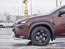 Защита переднего бампера D63 секции-D42 дуга для Lexus NX 200 2014 (кроме F-Sport)