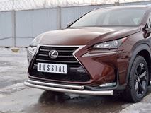 Защита переднего бампера D63 секции-D42 дуга для Lexus NX 200 2014 (кроме F-Sport)