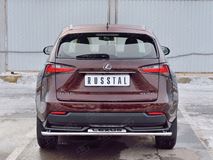 Защита заднего бампера D42 секции с надписью для Lexus NX 200 2014 (кроме F-Sport)