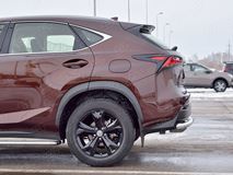 Защита заднего бампера D63 дуга для Lexus NX 200 2014 (кроме F-Sport)
