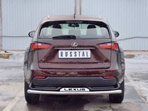 Защита заднего бампера D63 секции с надписью для Lexus NX 200 2014 (кроме F-Sport)
