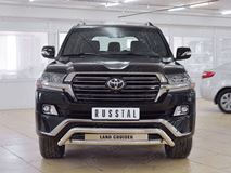 Защита переднего бампера D63 волна-D63 секции с надписью для Toyota Land Cruiser 200 2015 Executive