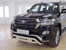 Защита переднего бампера D63 волна-D63 секции с надписью для Toyota Land Cruiser 200 2015 Executive
