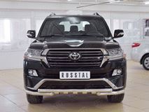 Защита переднего бампера D63 дуга-D63 секции+клыки для Toyota Land Cruiser 200 2015 Executive