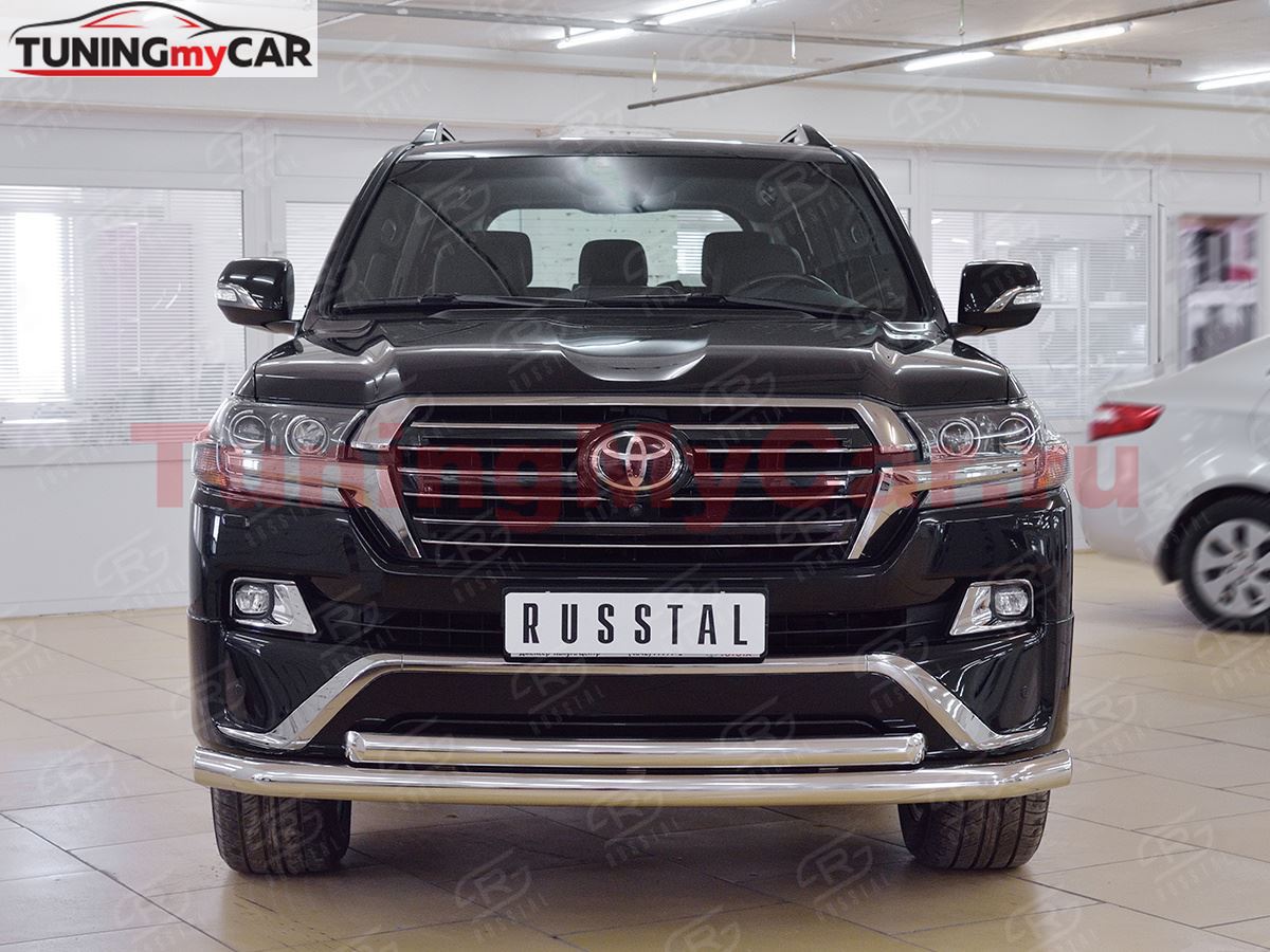 Защита переднего бампера D76 секции-D63 дуга для Toyota Land Cruiser 200 2015 Executive