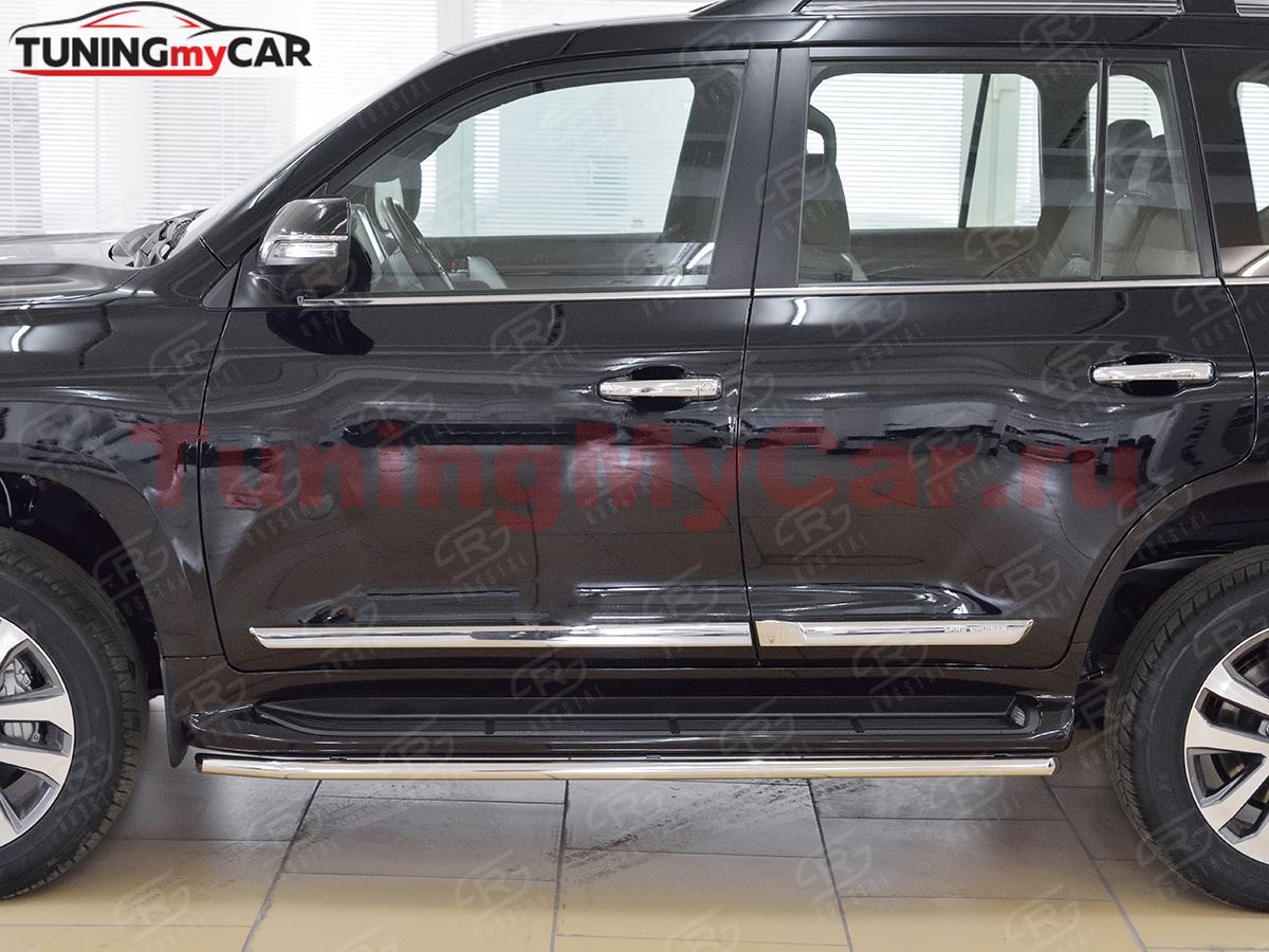 Защита порогов D42 для Toyota Land Cruiser 200 2015 Executive