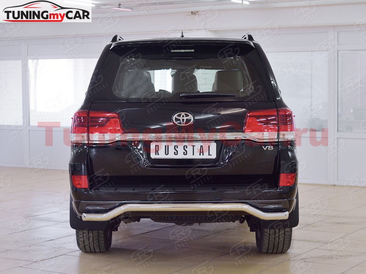 Защита заднего бампера D63 волна для Toyota Land Cruiser 200 2015 Executive