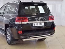 Защита заднего бампера D76 дуга-D42 дуга+декор паз для Toyota Land Cruiser 200 2015 Executive