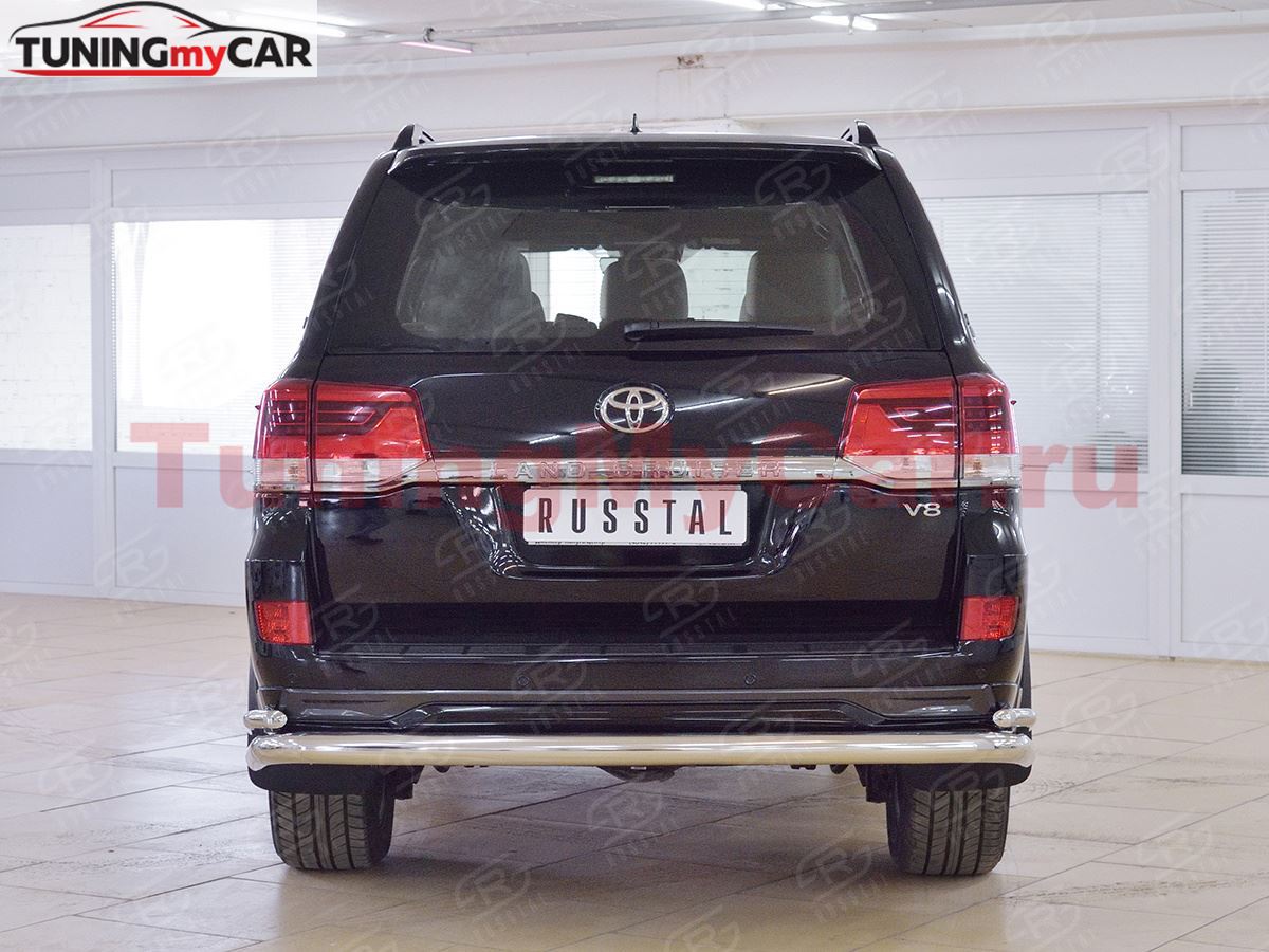 Защита заднего бампера D76 секции-D42 уголки для Toyota Land Cruiser 200 2015 Executive