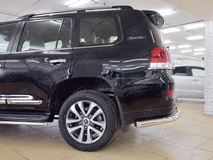 Защита заднего бампера уголки D76 секции для Toyota Land Cruiser 200 2015 Executive