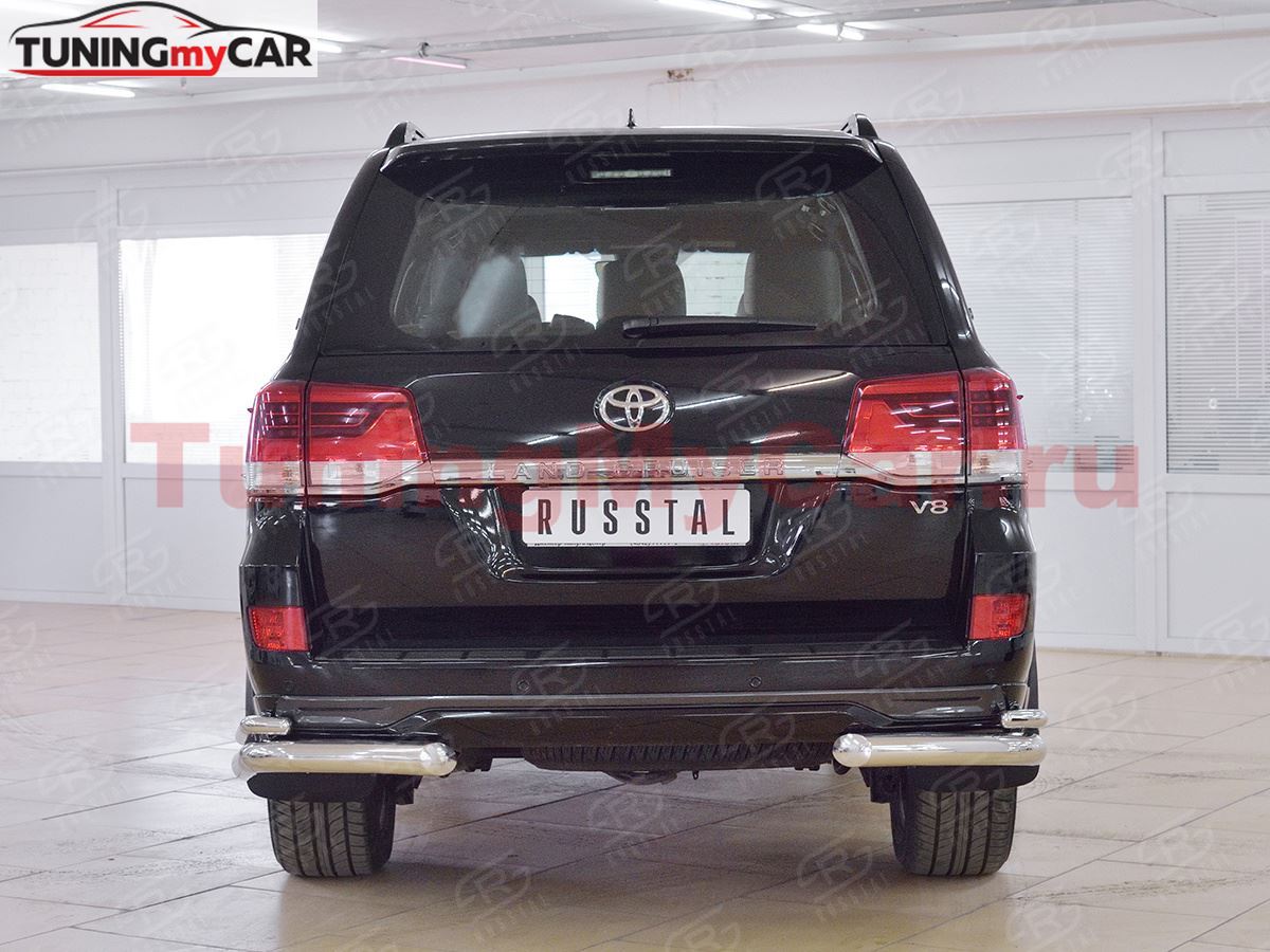 Защита заднего бампера уголки D76 секции-D42 секции для Toyota Land Cruiser 200 2015 Executive