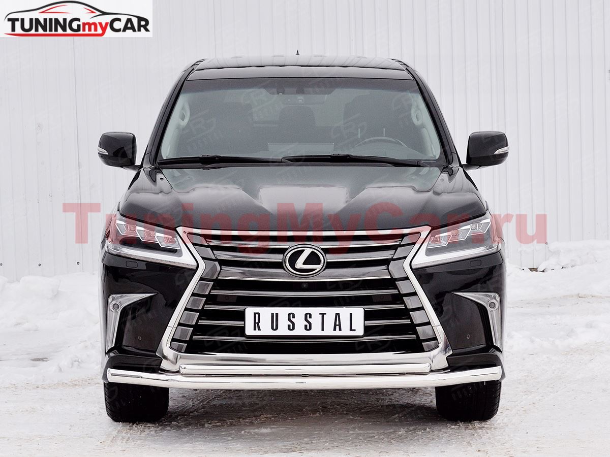 Защита переднего бампера D63 секция-D42 дуга для Lexus LX450d-LX570 2015-