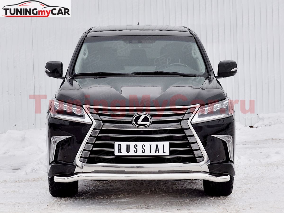 Защита переднего бампера D63 волна для Lexus LX450d-LX570 2015-