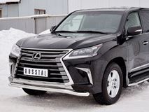 Защита переднего бампера D63 волна для Lexus LX450d-LX570 2015-