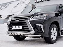 Защита переднего бампера D63 дуга-D63 секции +клыки для Lexus LX450d-LX570 2015-