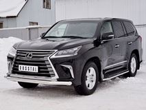 Защита переднего бампера D76 секция для Lexus LX450d-LX570 2015-