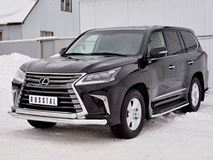 Защита переднего бампера D76 секция-D63 дуга для Lexus LX450d-LX570 2015-