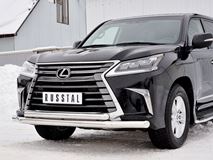 Защита переднего бампера D76 секция-D63 дуга для Lexus LX450d-LX570 2015-