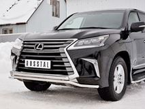 Защита переднего бампера D42 волна-D42 дуга для Lexus LX450d-LX570 2015-
