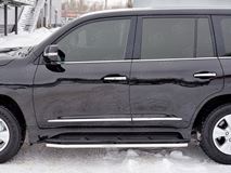 Защита порогов труба D42 (вариант 3) для Lexus LX450d-LX570 2015-