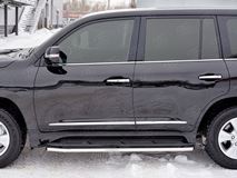 Защита порогов труба D42 (вариант 1) для Lexus LX450d-LX570 2015-
