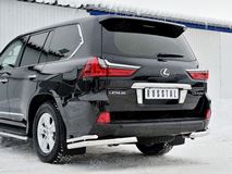 Защита заднего бампера уголки D63 секции-D42 секции для Lexus LX450d-LX570 2015-