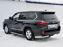 Защита заднего бампера уголки D63 секции-D42 секции для Lexus LX450d-LX570 2015-