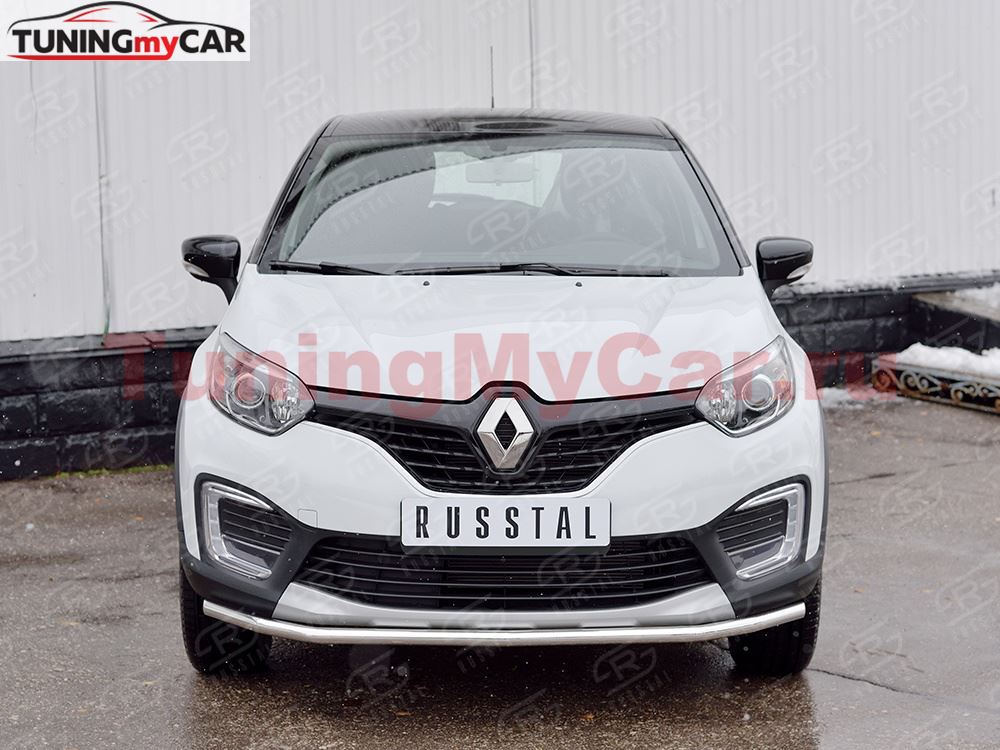 Защита переднего бампера D42 секция для Renault Kaptur 2016