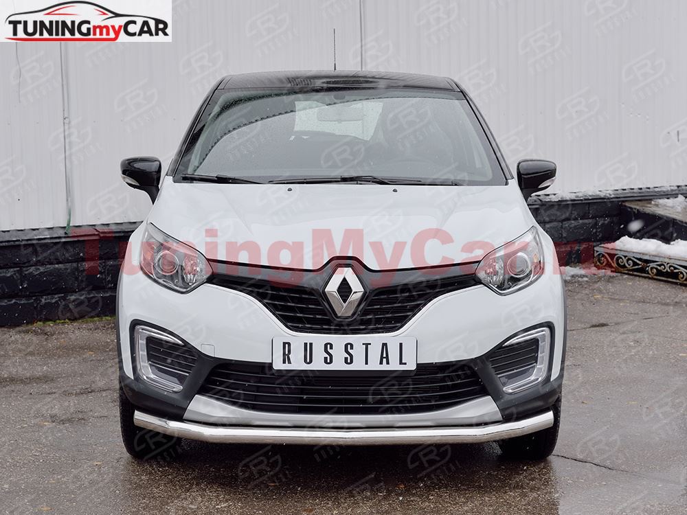 Защита переднего бампера D63 секция для Renault Kaptur 2016